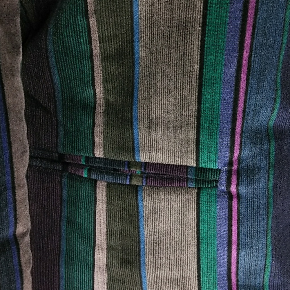 Vintage Striped Velvet Blazer – Size 7 - Picture 13 of 15